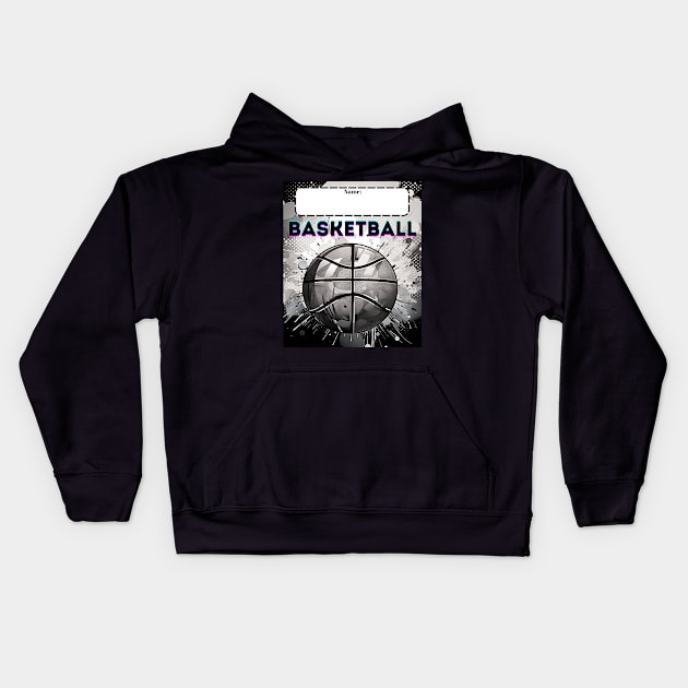 Custom Name Basketball Kids Hoodie by MaystarUniverse